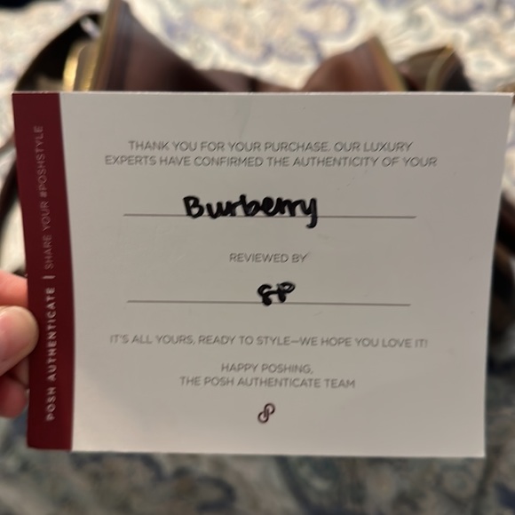 BURBERRY Nova Check Tote Bag PVC Leather Brown Black postmark authenticated - Picture 12 of 12